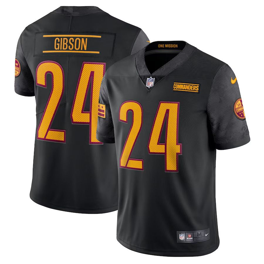 Men Washington Commanders #24 Antonio Gibson Nike Black Alternate Vapor Limited NFL Jersey
